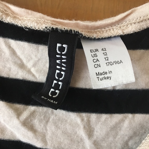 Navy Blue/White Striped H&M shirt - Picture 2 of 3